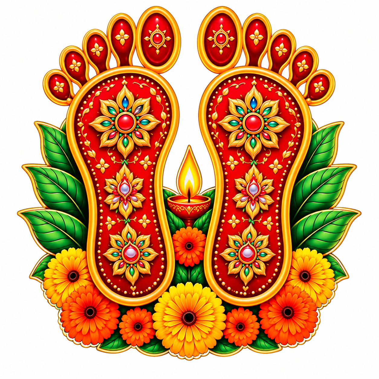 laxmi foot diya craft
