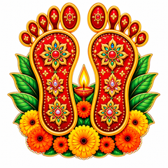 laxmi foot diya craft