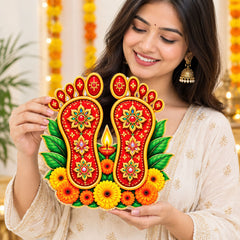 printed laxmi foot diya