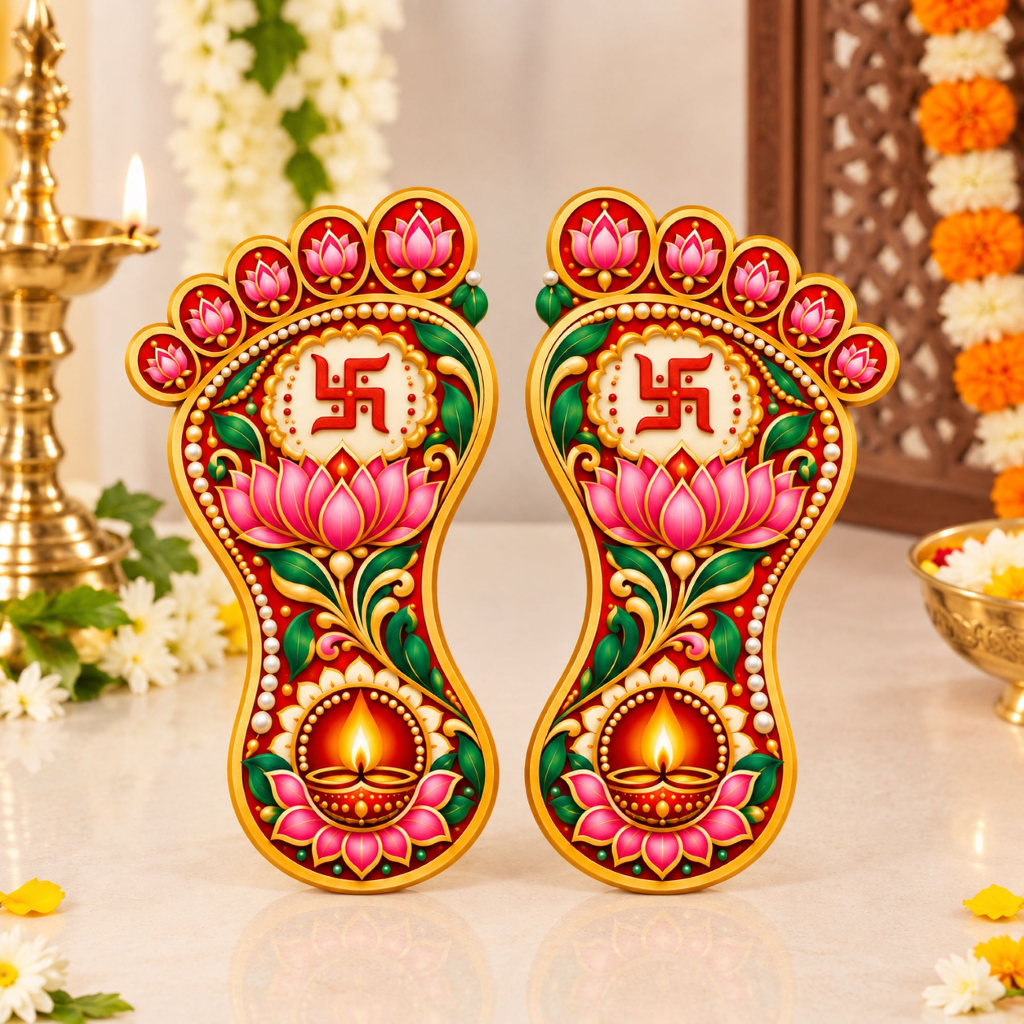 lakshmi foot diy craft