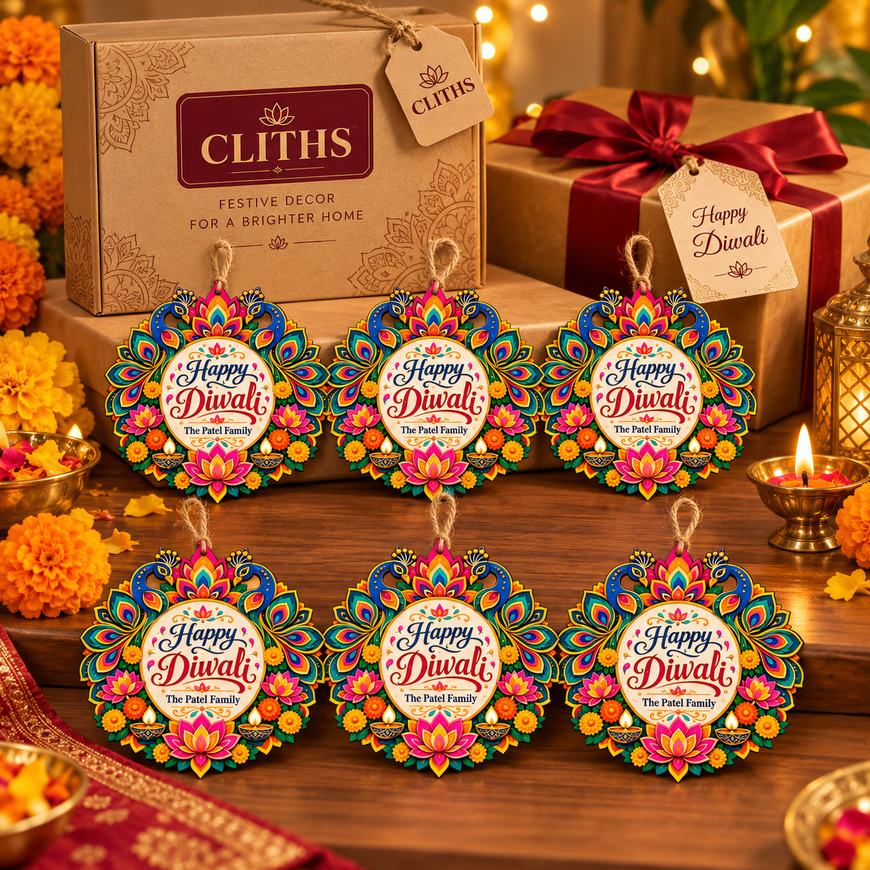 happy diwali MDF cutouts