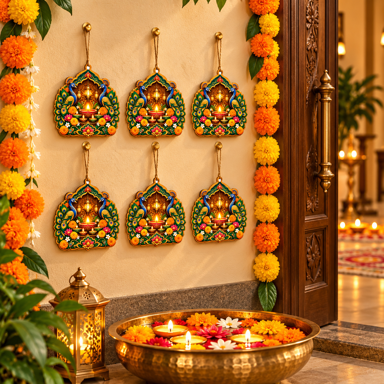 diwali peacock hanging