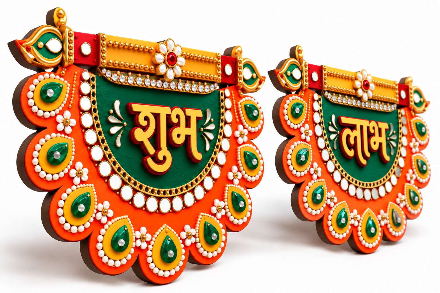wooden printed diwali cutouts
