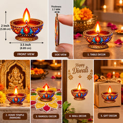 wooden diya craft