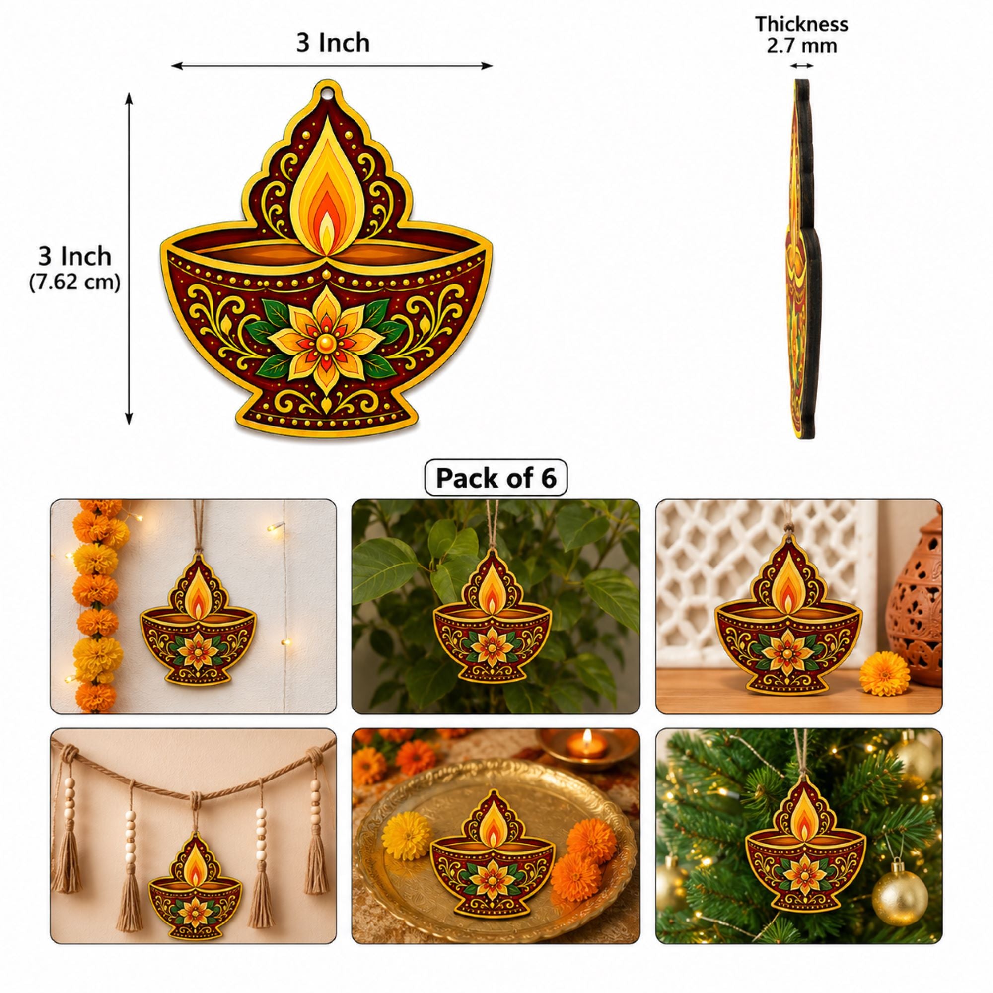 printed diya mdf