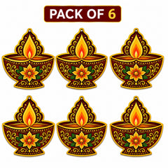 printed wooden diya