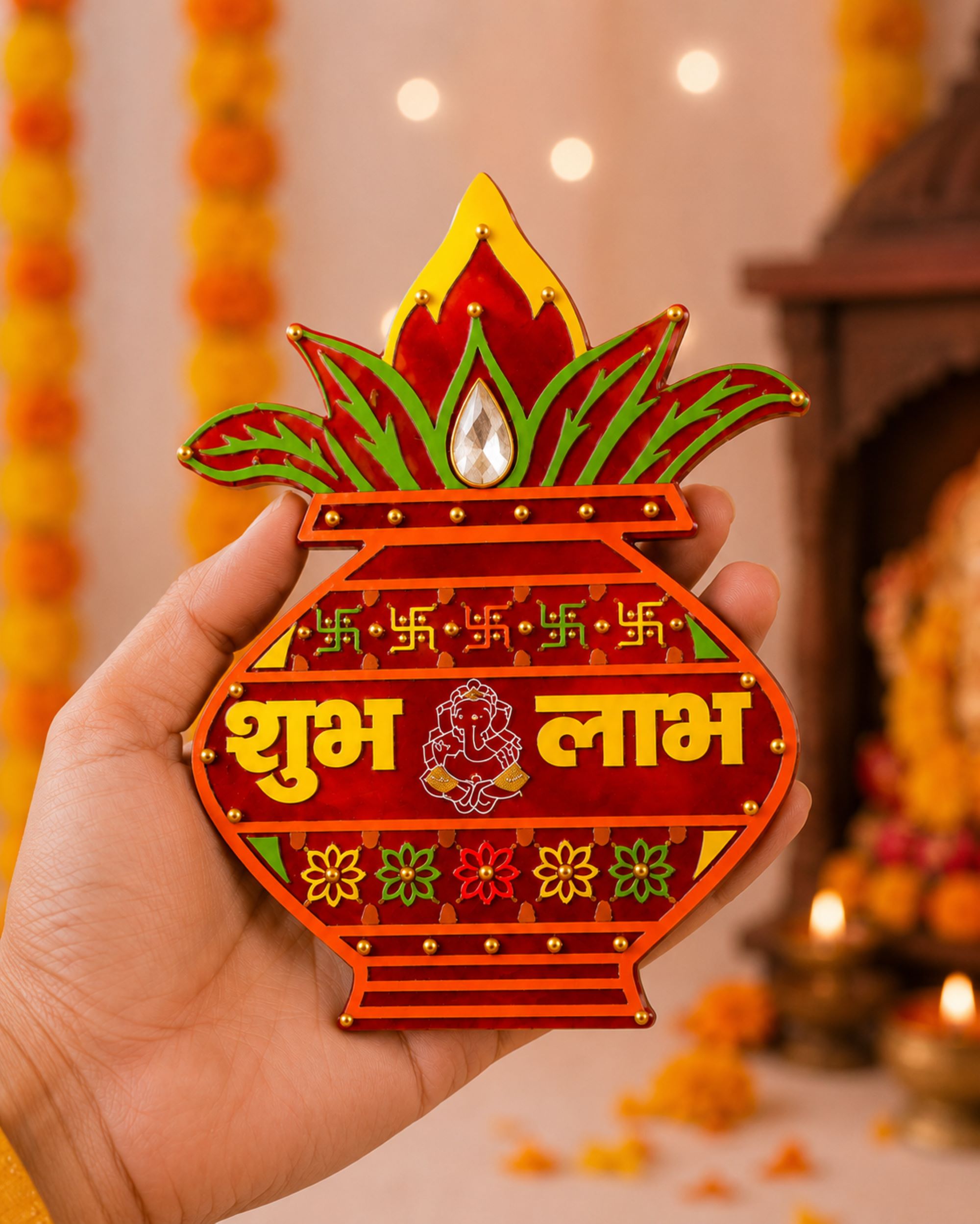 diwali wall decoration wooden cutouts