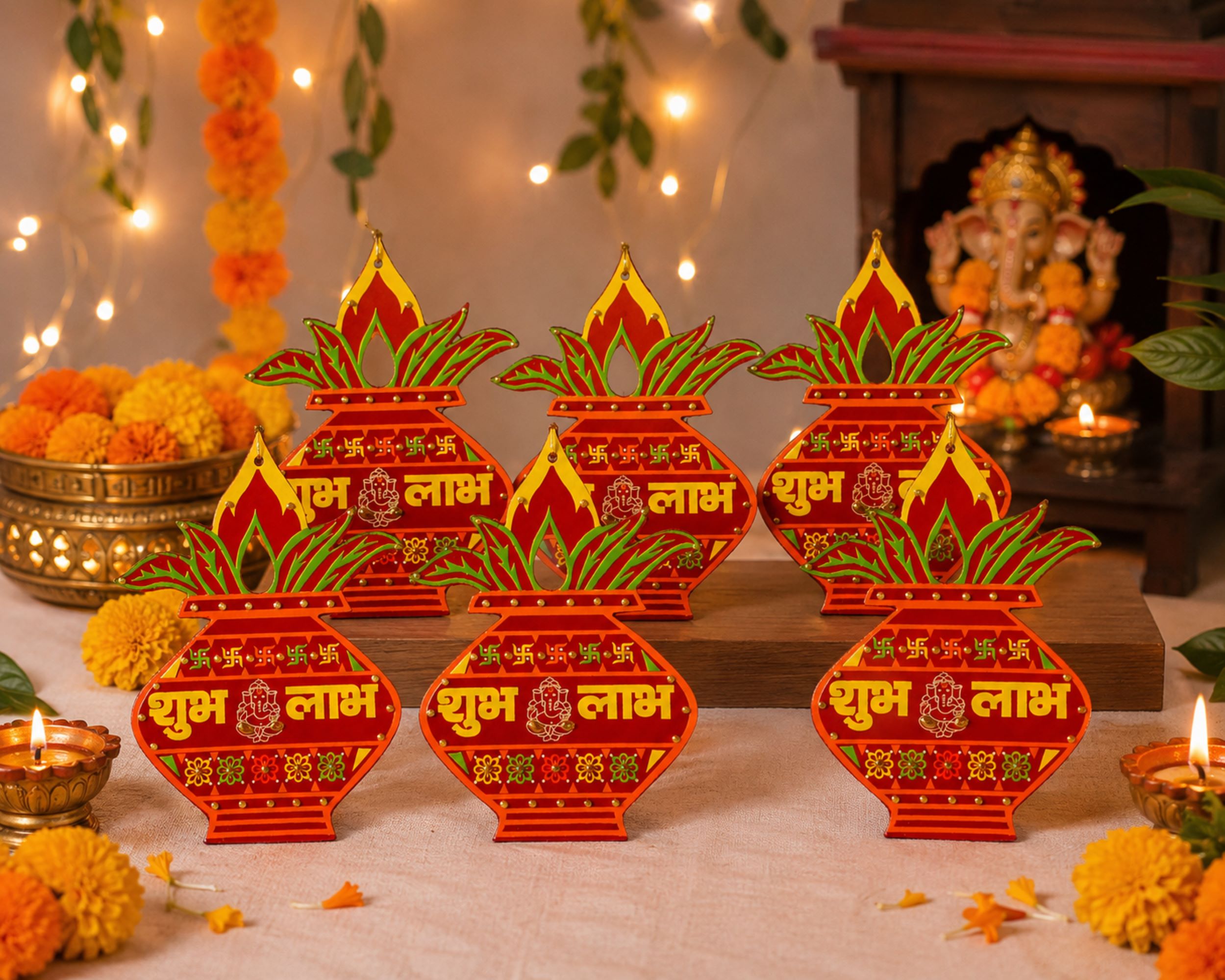 mdf kalash cutouts for festive decor