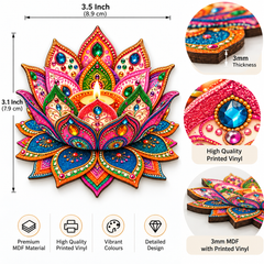lotus mdf base for diwali diy projects