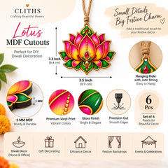 wooden lotus cutout