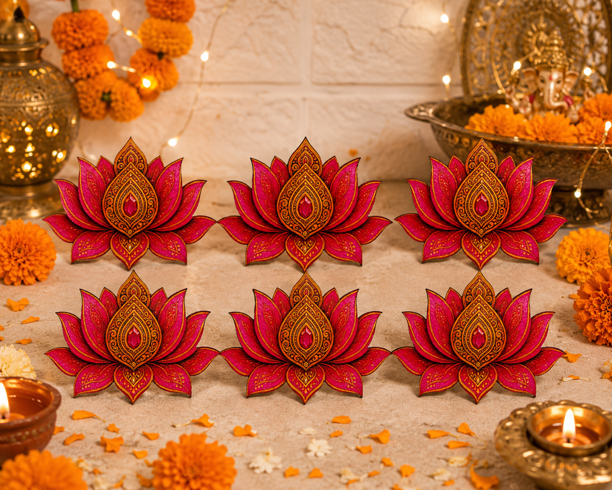 mdf lotus shape craft base for diy art