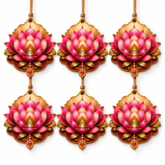 printed wooden lotus