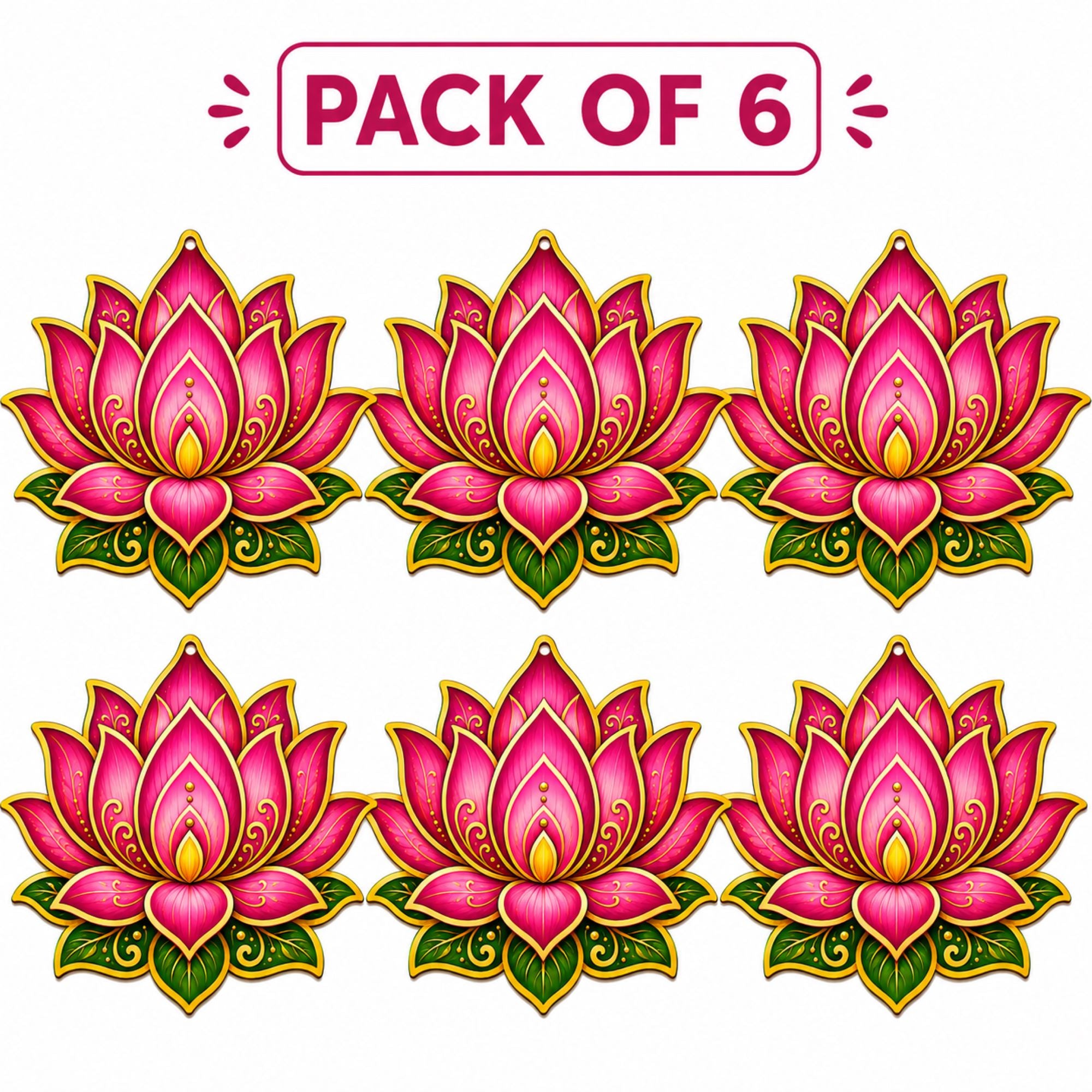 printed wooden lotus