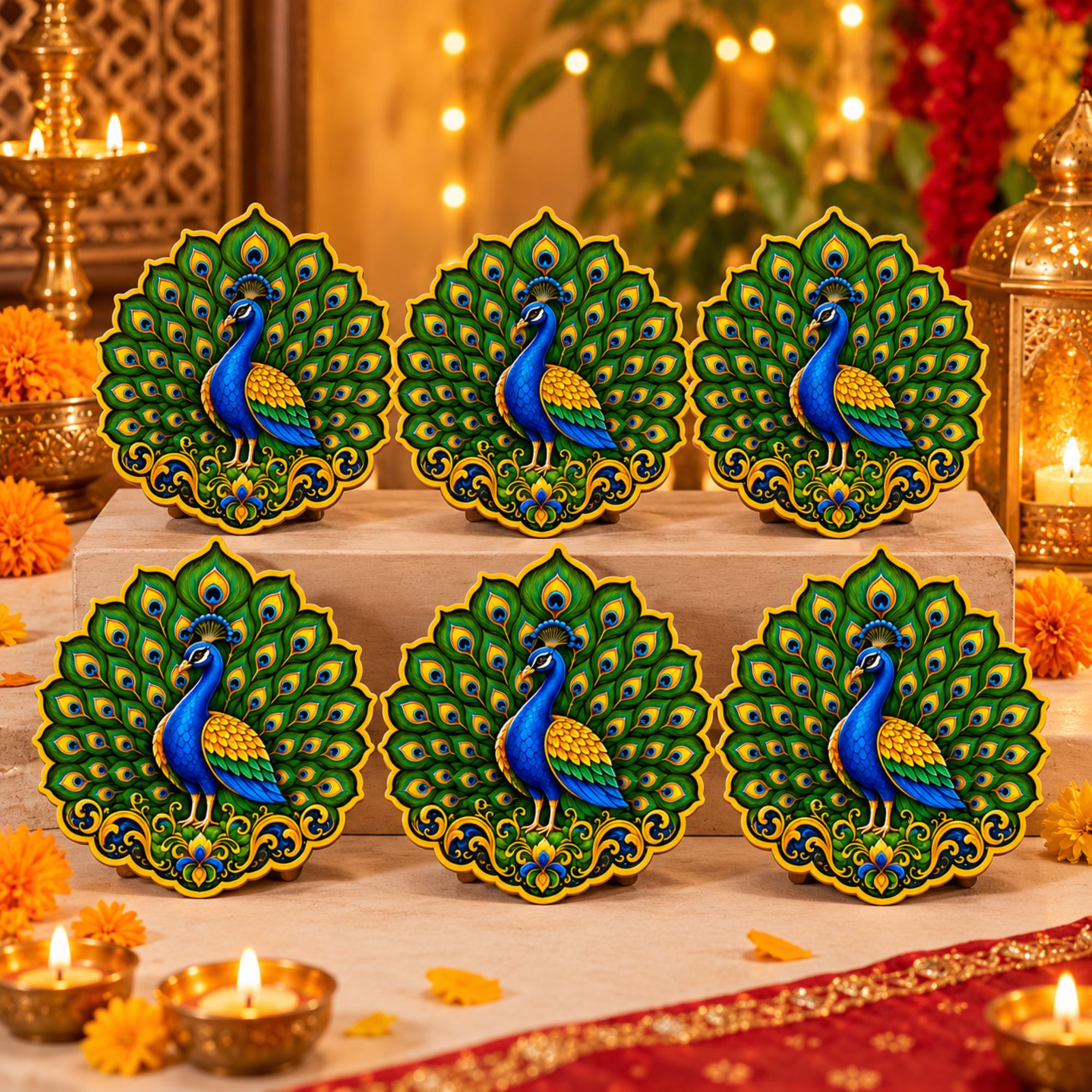 peacock wooden craft