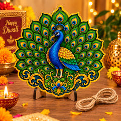 wooden peacock cutout