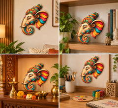 printed wooden ganesha