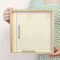 Cliths 2pcs Square Wooden Boards Blank Wood Panels for Clay Picture Frames