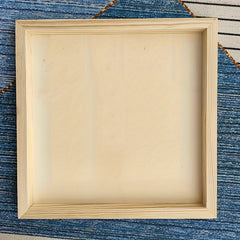Cliths 2pcs Square Wooden Boards Blank Wood Panels for Clay Picture Frames