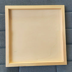 Cliths 2pcs Square Wooden Boards Blank Wood Panels for Clay Picture Frames
