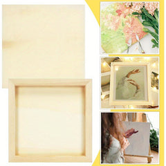 Whittlewud 6 Pack Wooden Canvas Box Trays DIY Craft Trays Painting, 3D Puzzles & Home Decor