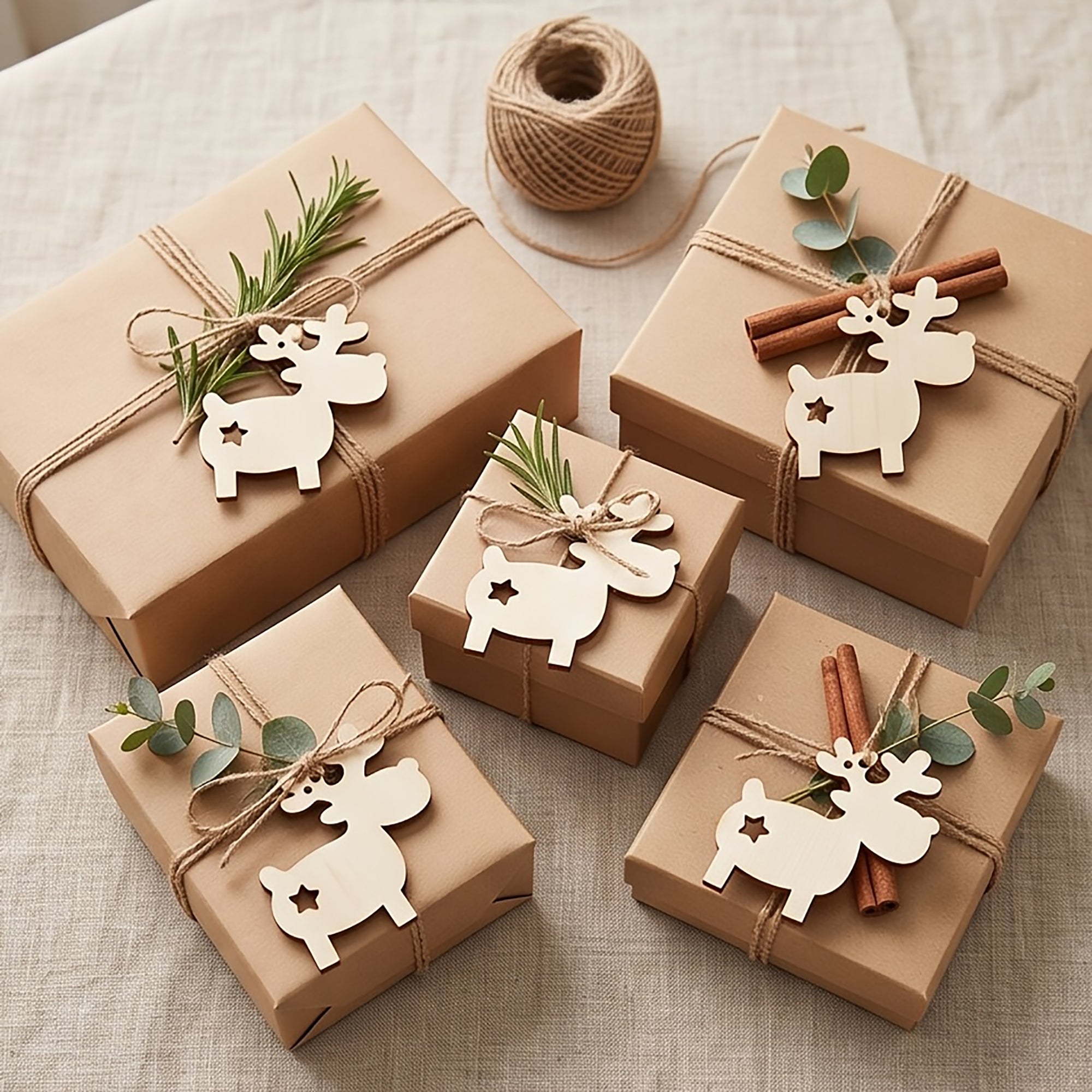 wooden reindeer ornaments for christmas tree decoration