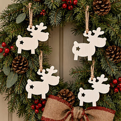 unfinished wooden christmas shapes for art and craft