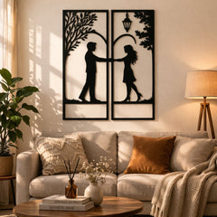 black wooden wall art for home decoration