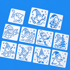 christmas stencil set for diy art and craft santa gnome christmas tree snowflake lettering