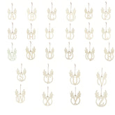Set of decorative letters with deer antlers on a white background
