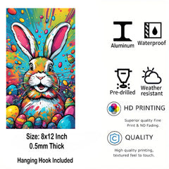 color burst easter bunny wall art
