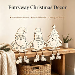 pack of 3 wooden Christmas craft blanks
