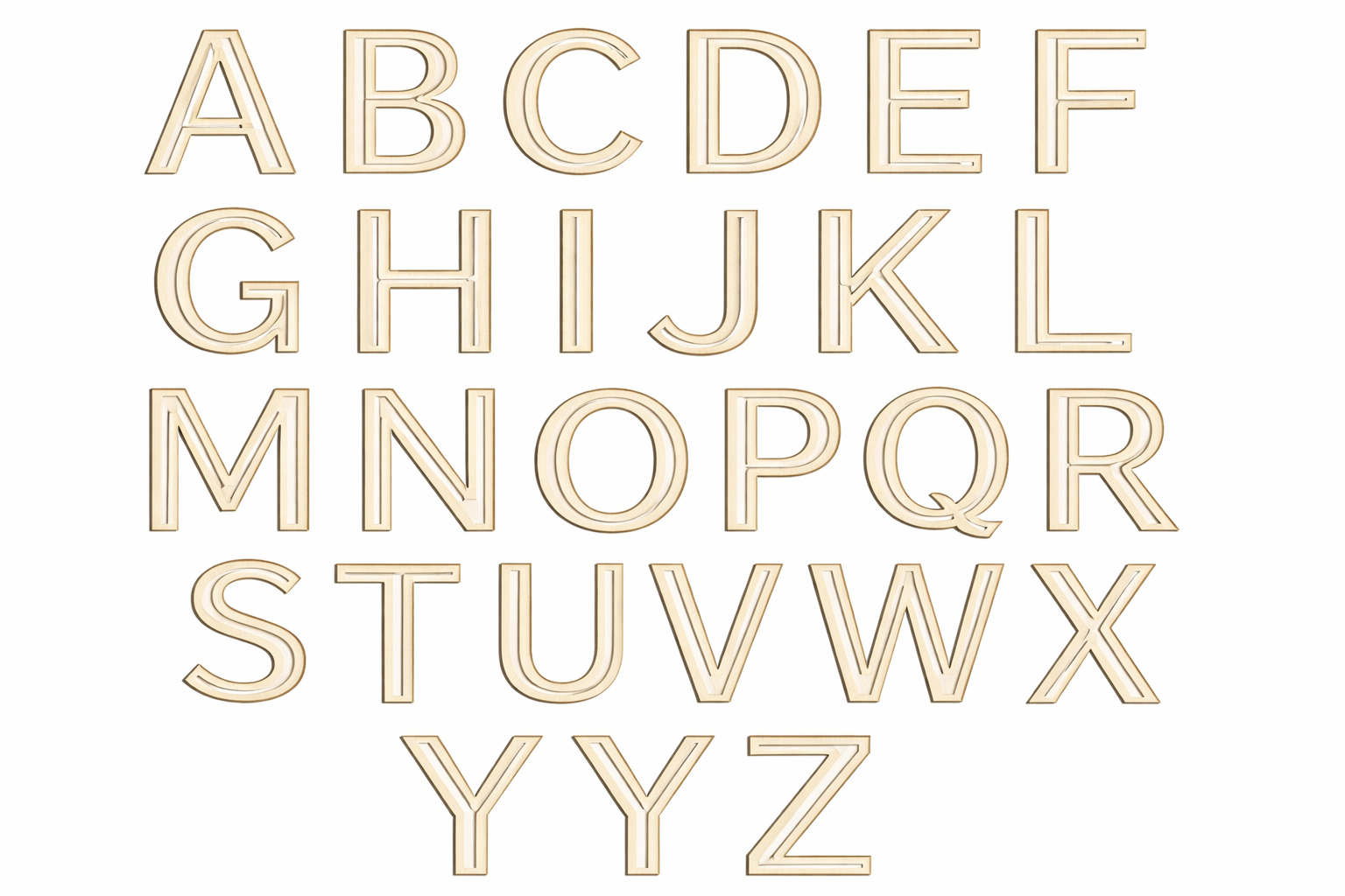 single wooden letter a to z