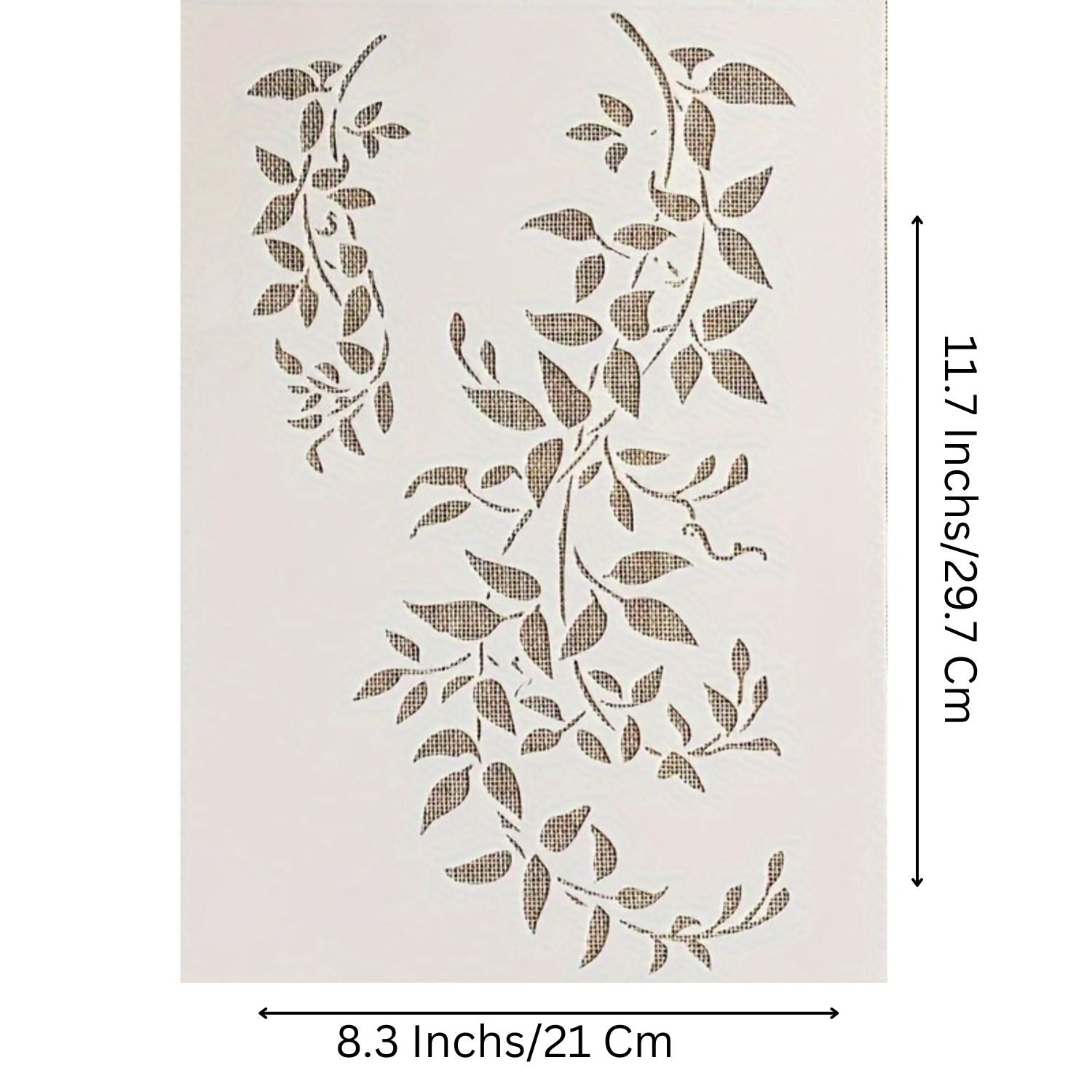 Vine leaf pattern stencil for home décor and art