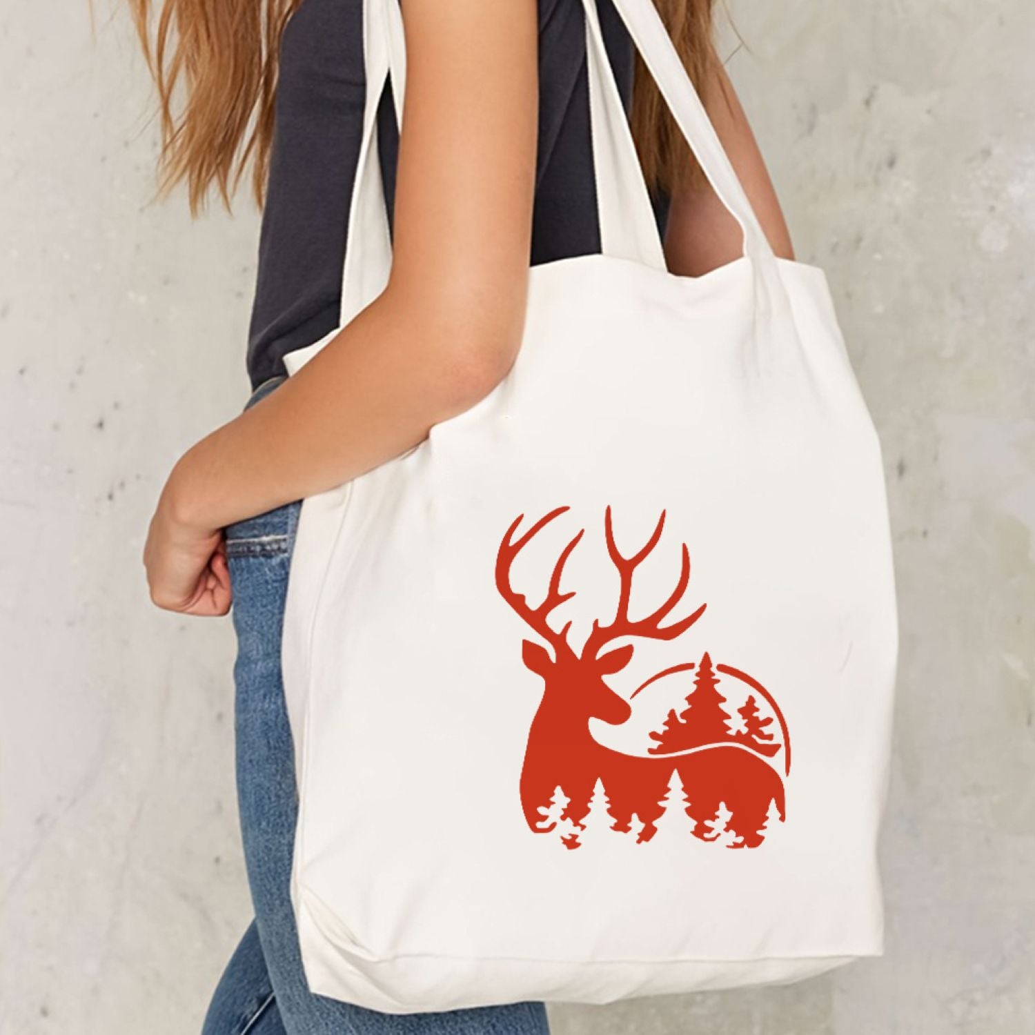 Easy-use snow deer painting template for kids & adults