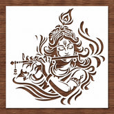 Cliths Shri Krishna Stencil for Painting Hindu God Stencil for Wall Art, Fabric T-Shirt