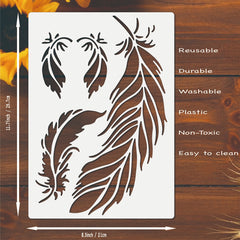 Feather Stencil Template