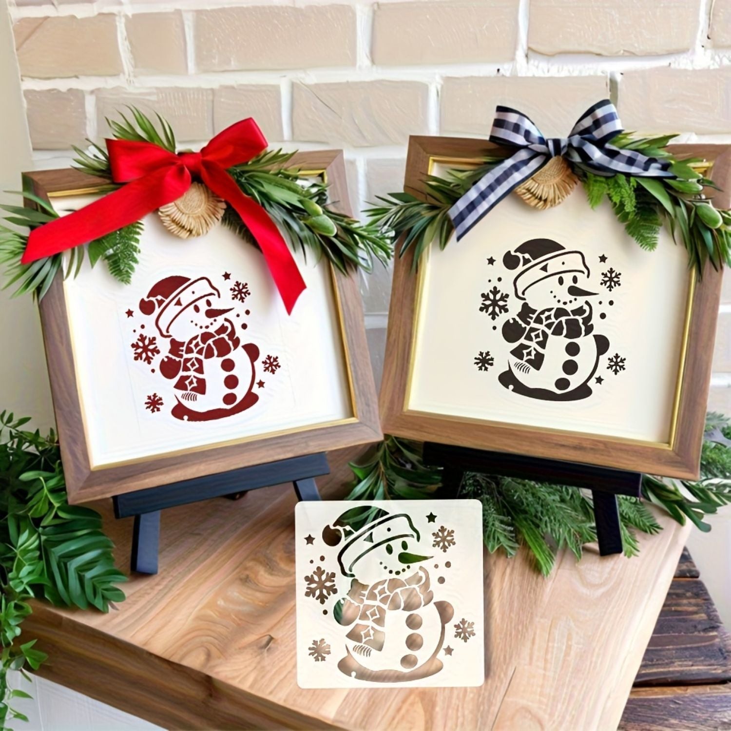 snowman santa hat stencil for christmas crafts