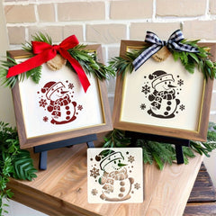 snowman santa hat stencil for christmas crafts