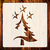 Christmas tree stencil for DIY holiday crafts