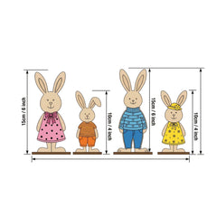 Easter wooden bunny decoration