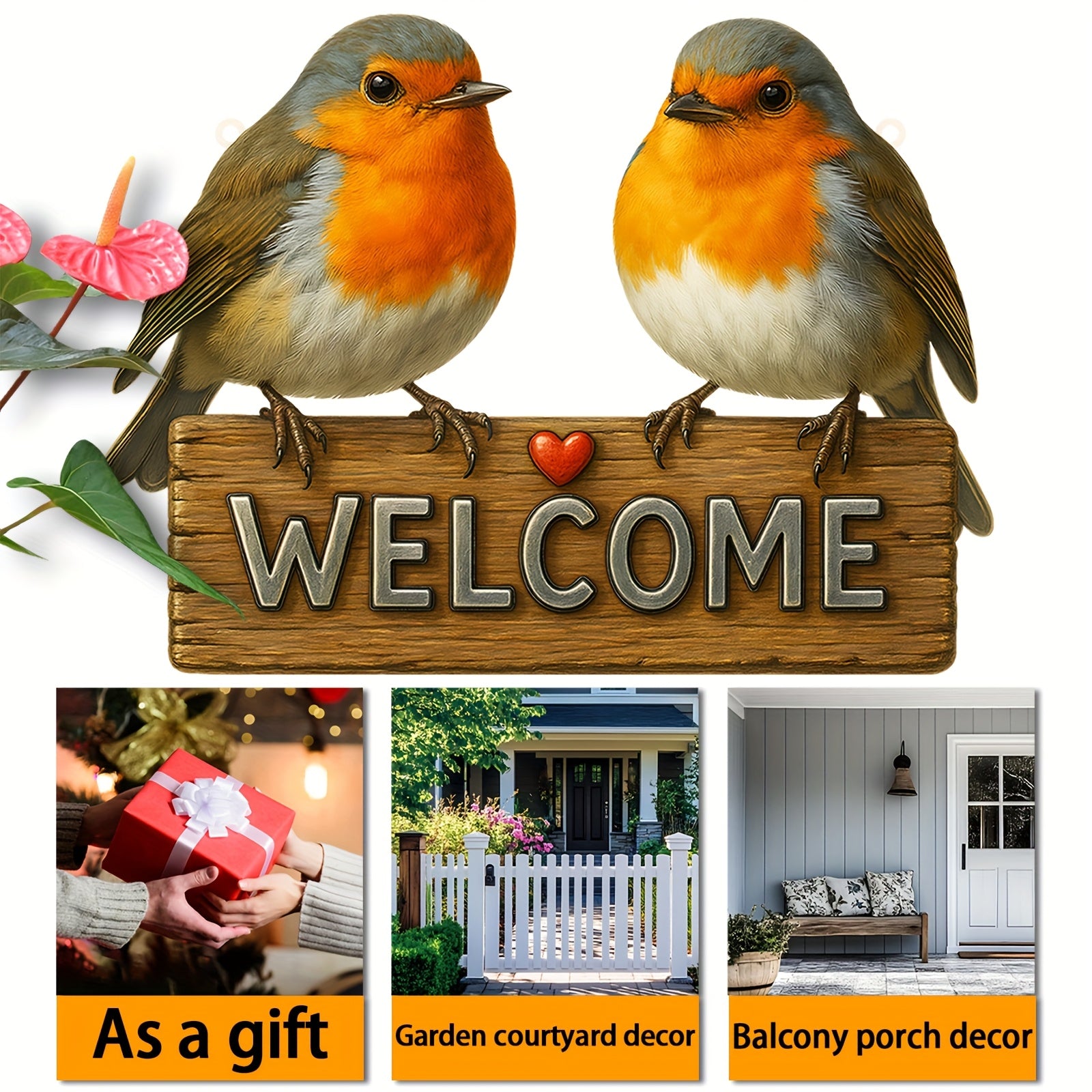 nature themed welcome sign for farmhouse