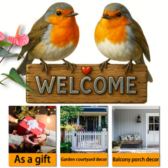 nature themed welcome sign for farmhouse