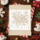 christmas floral snowflake stencil for painting wood and fabric