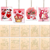 valentine heart wooden shapes