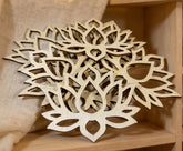 wooden lotus coasters for diwali table decoration