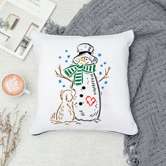 Snowman wall painting stencil for home décor