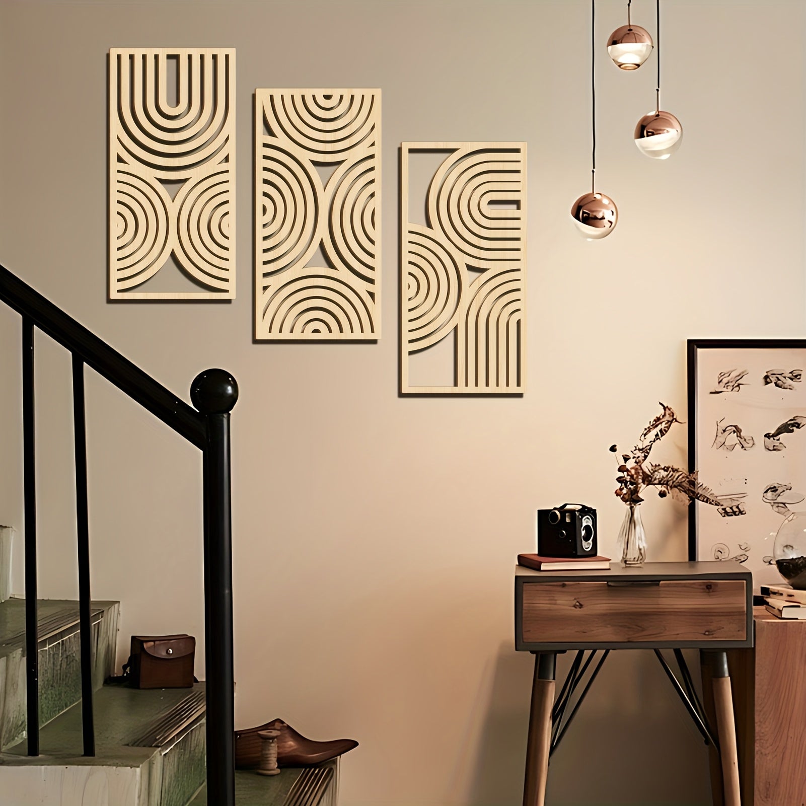 decorative wooden arch wall panels