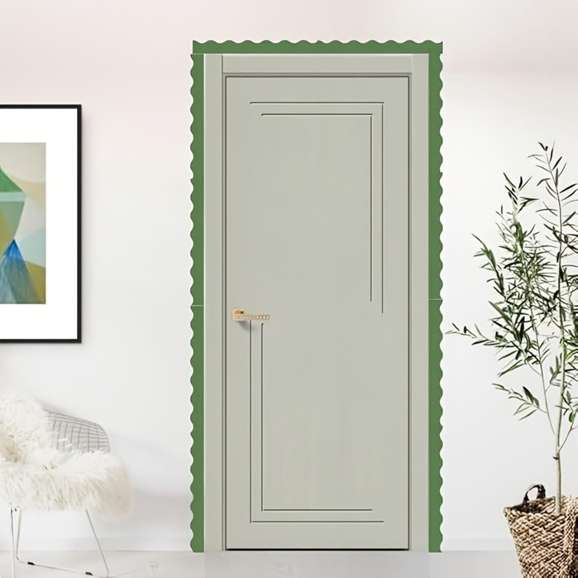 Wooden Scalloped Trim Border for Wall Decoration