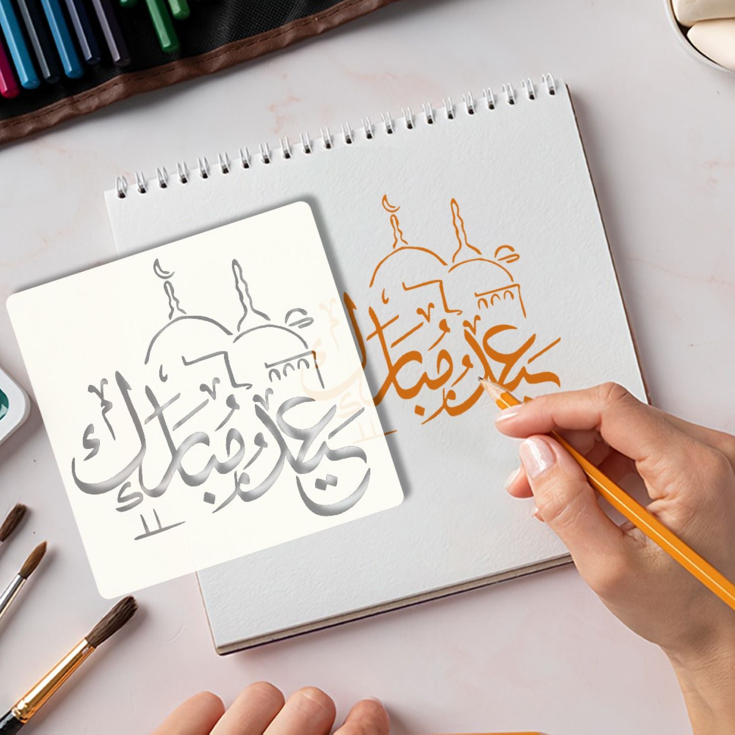 islamic decor stencil for mosque home use