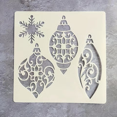 Reusable plastic Christmas stencil for crafts